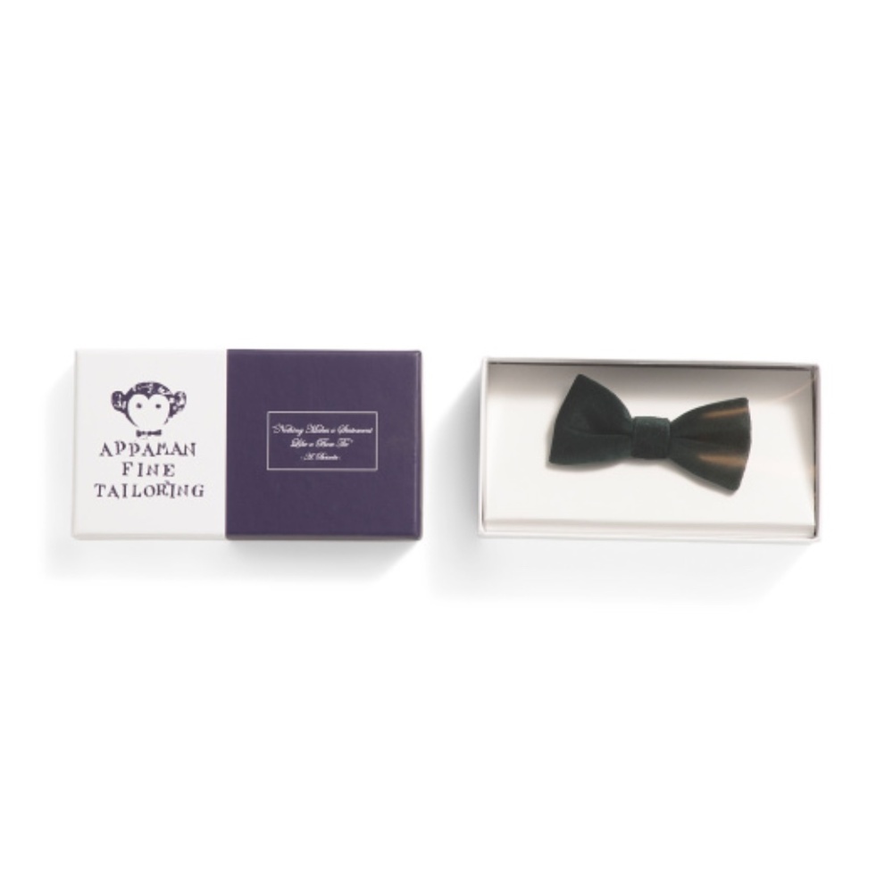 BACK TO SCHOOL Appaman Kids' Bow Tie in Forest Green Velvet
